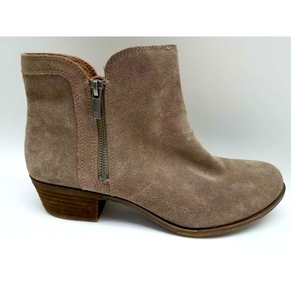 Brown (Taupe) Suede “Lucky” Brand Booties/Boots